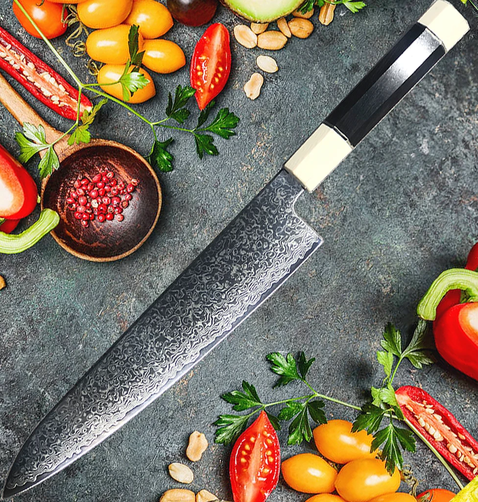 Дамасская сталь VG10 нож шеф-повара Gyuto инструмент для приготовления пищи meet Тесак японские кухонные ножи Набор черное дерево ручка острые