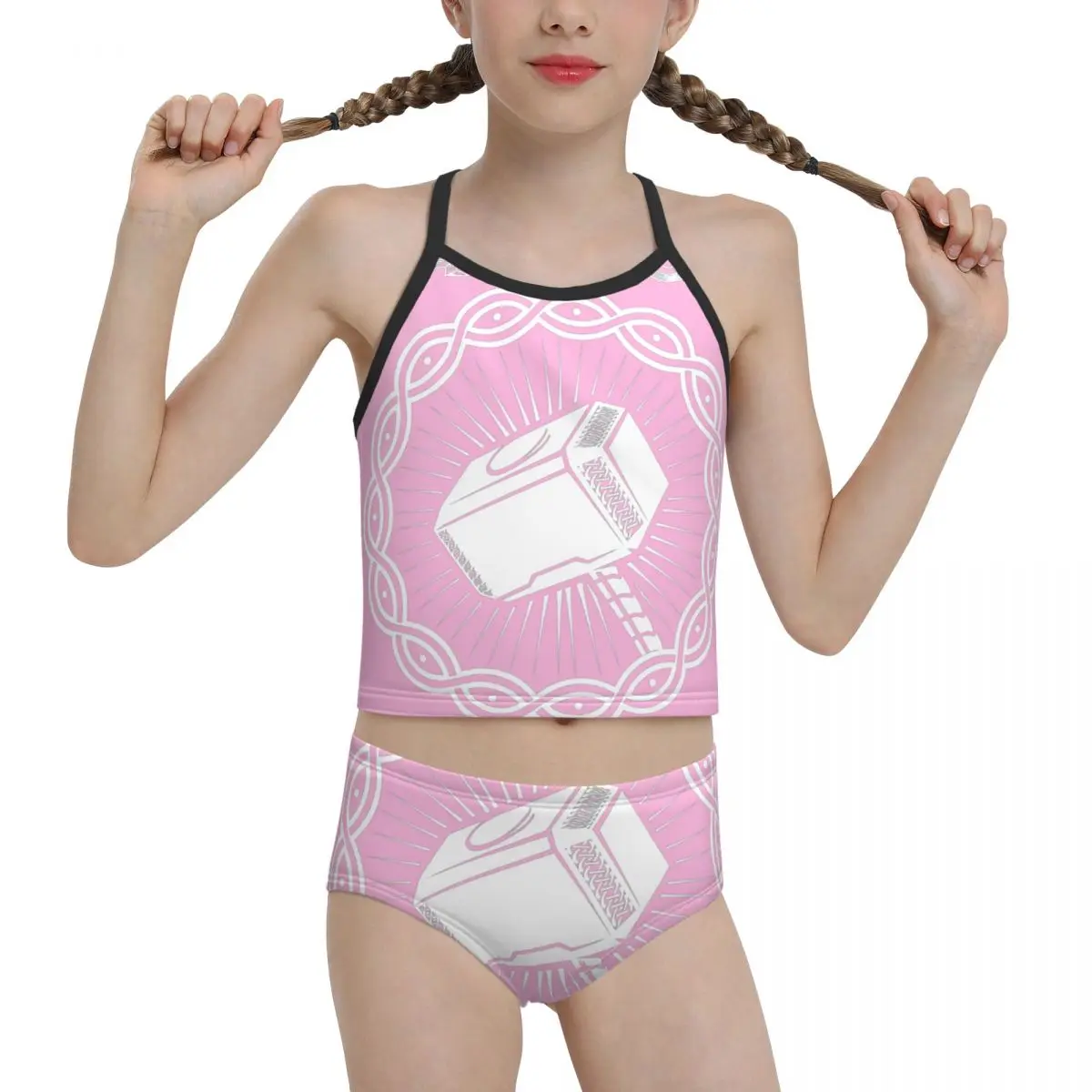 

Купальник в стиле викингов для девочек младшей и старшей школы, оптом, брендовый купальник в стиле викингов и отцов викингов для девочек, 2021