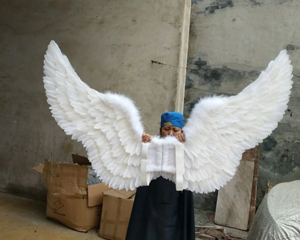 Высококачественные розово-Красные Белые Черные Красные большие крылья ангела