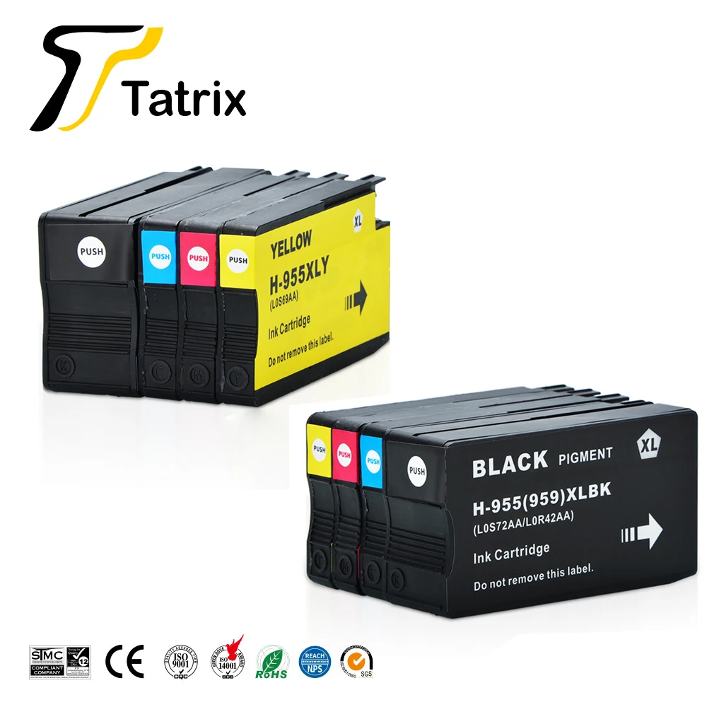 

Tatrix For HP955 955XL For HP955XL Ink Cartridge 4 Color For HP OfficeJet Pro 7740 8210 8216 8710 8715 8716 8717 8720 8725 8727