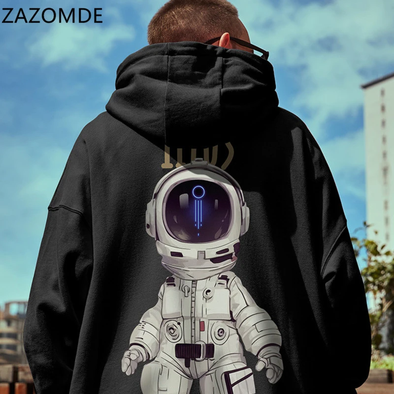 Мужская толстовка ZAZOMDE в стиле хип хоп свитшот зимняя теплая повседневные