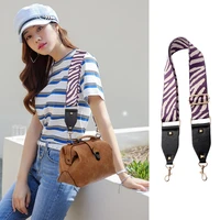 zebra webbing color contrast accessories wide shoulder belt canvas national style color messenger belt adjustable wide bag belt