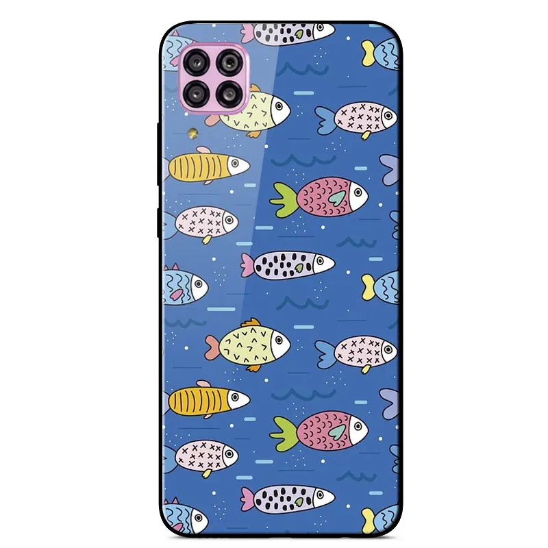 

For Huawei P40 Lite Case Tempered Glass Hard Phone Case For Huawei P40 Lite 6.4 inch Nova 6 SE Soft Silicone Bumper Back Cover