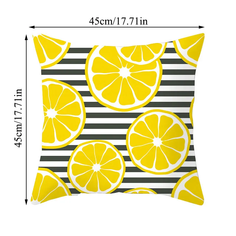 Тропические фрукты оранжевая Подушка Чехол арбуз Яблоко Вишня синий желтый