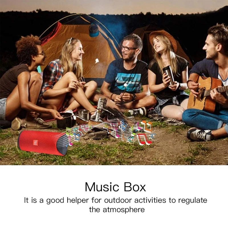 

TWS Portable Wireless Bluetooth 5.0 Speaker Waterproof 8D Surround Outdoor HiFi Loudspeaker Sound Box TF Card/AUX /U Disk