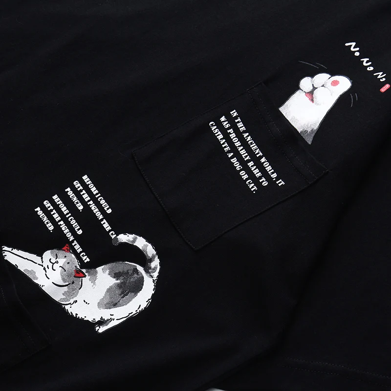 Мужские футболки в стиле хип-хоп уличная Футболка с принтом ленивого кота 2020 Harajuku