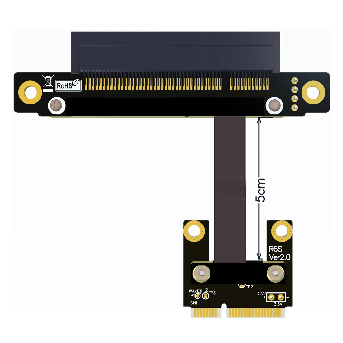 

ADT-Link Mini PCI-e mPCIe to PCIe x8 PCI Express 8X Adapter Extension Cable R68SF 8Gbps Gen3.0 Mini-PCIe Ribbon Cord Riser