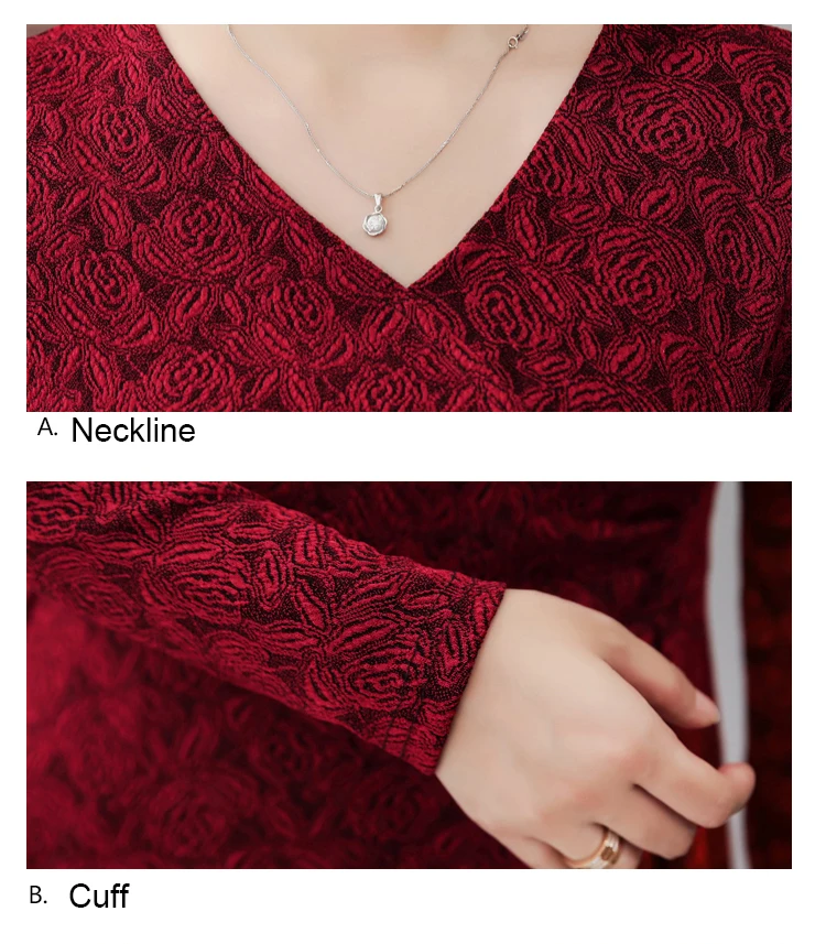 Женская утепленная Блузка с V-образным вырезом и длинным рукавом | одежда