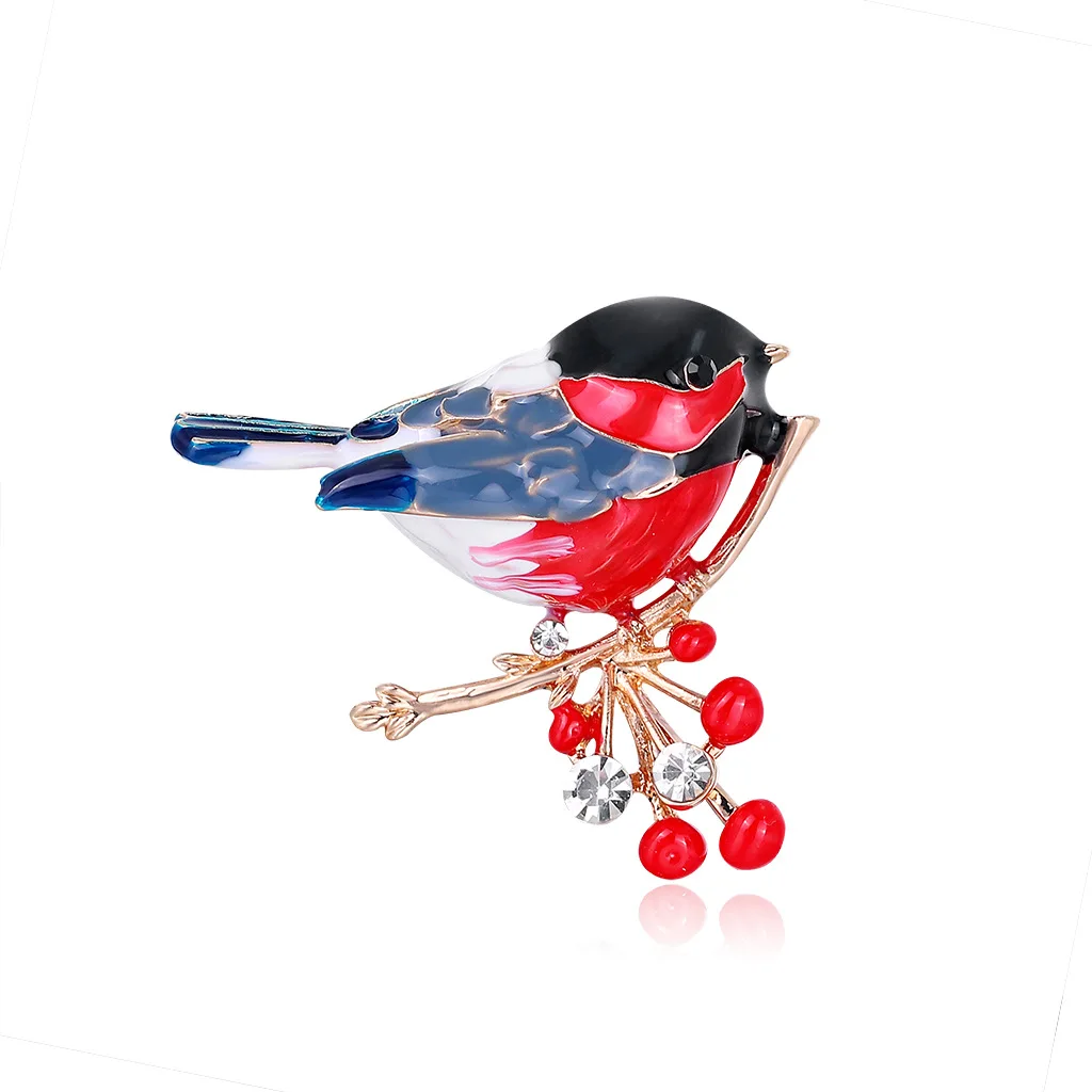 

Gaku new Chinese style alloy dripping bird brooch Fashion personality animal corsage brooch Clothing accessories