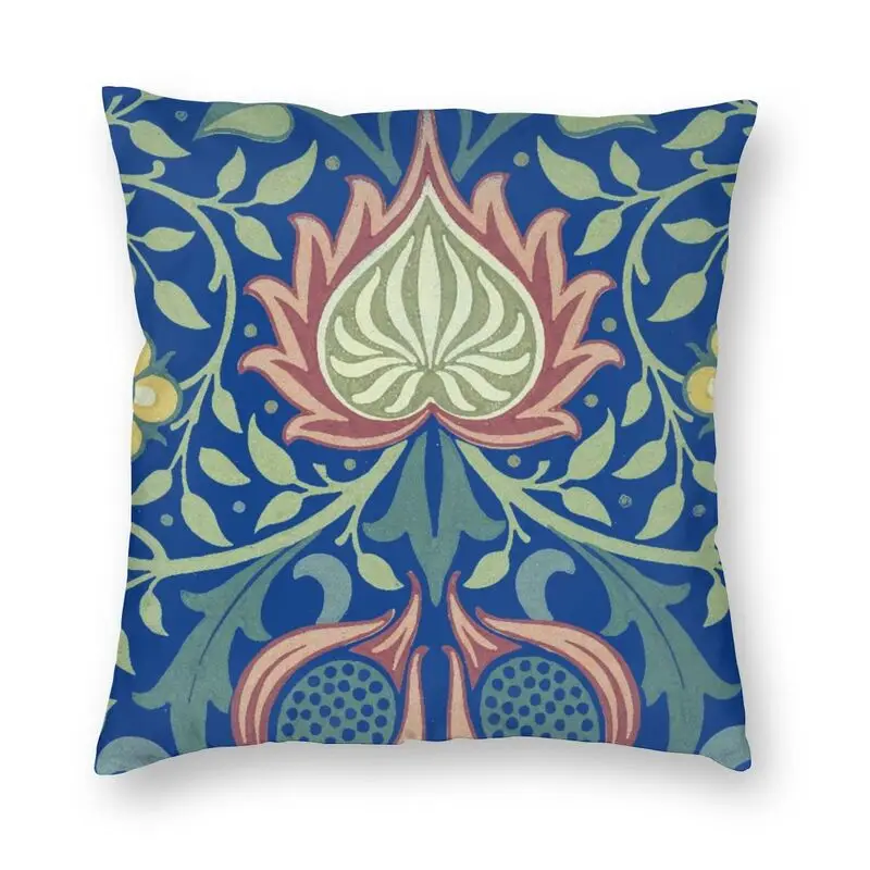 

Soft William Morris Persian Floral Pattern Throw Pillow Case Home Decor Square Flower Cushion Cover 45x45cm Pillowcover for Sofa