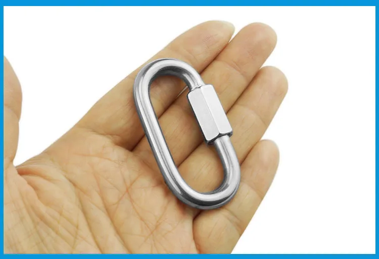 Карабин из нержавеющей стали 304 Овальный винтовой замок быстросъемный кольцо