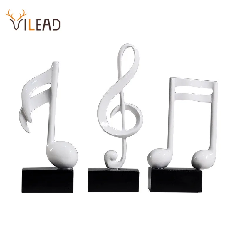 VILEAD 3 размера полимерные вкладки фигурки нот Креативные украшения для пианино