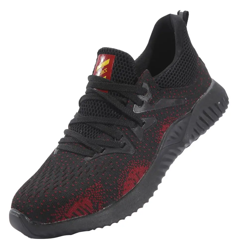 BlackRed SUADEEX Safety Shoes Anti-smashing Work Boots Comfortable Steel Toe Indestructible Shoes Working Ankle Boots Anti-slippery - Цвет: BlackRed