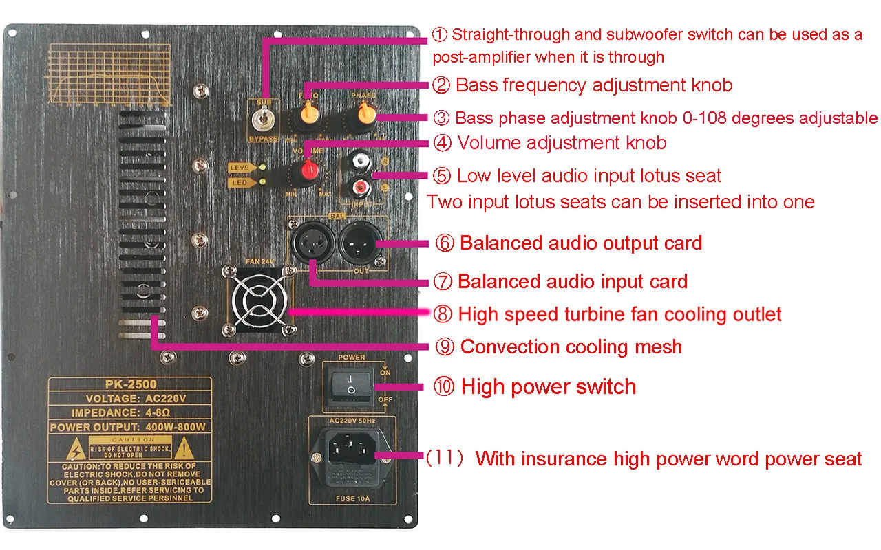 400W- 500W- 800W Subwoofer Power Amplifier Board / Super Bass Power Amplifier Board for Speaker DIY / Sound Modification H091