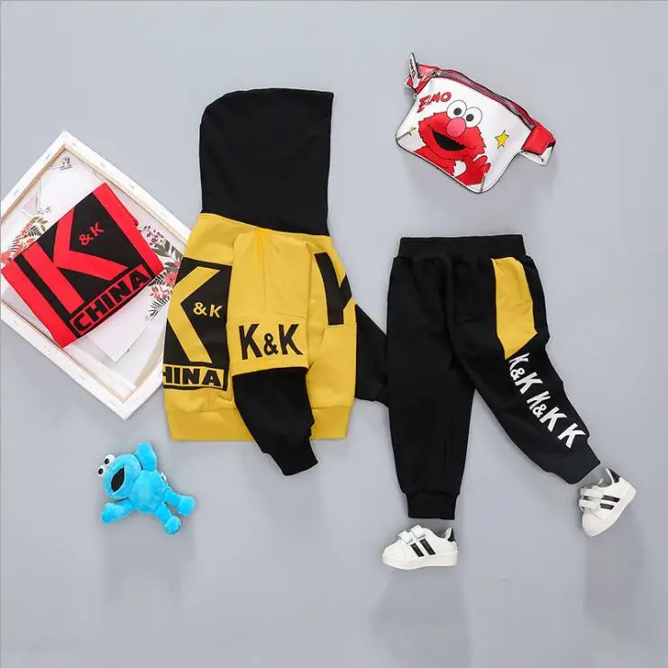 Children Jogging Suits Boys Clothing Sets Spring Autumn Kids Fashion Cotton Hoodies+pants 2pcs Tracksuits for Outfits | Детская одежда