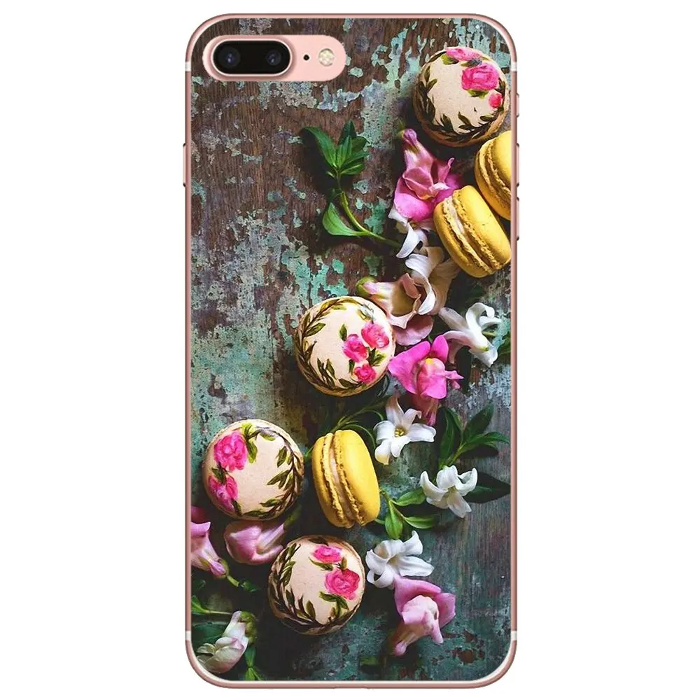 Мягкий чехол для iPhone 10 11 12 13 Mini Pro 4S 5S SE 5C 6 6S 7 8 X XR XS Plus Max 2020 с десертом мороженое ладюре Макаронс.