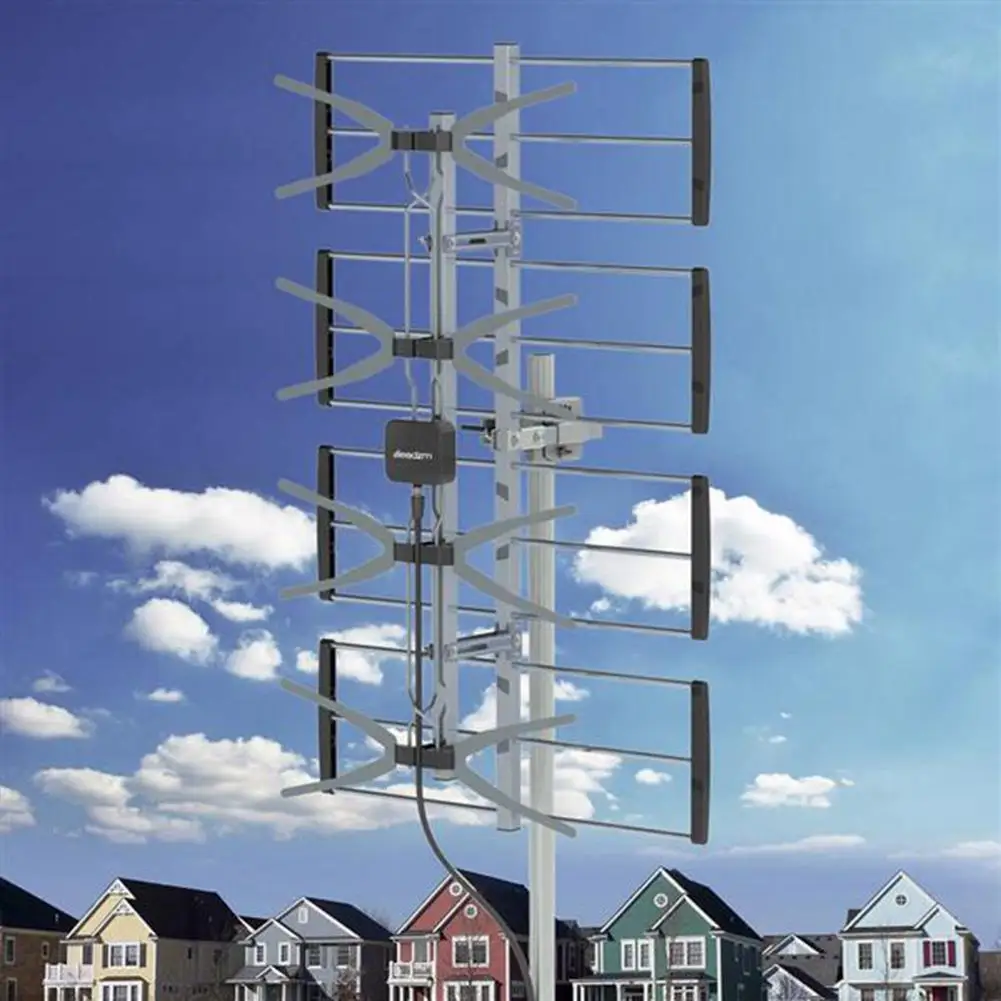 

Black Practical Plastic+Aluminum Double-Head Outdoor Antenna Without Stand Reflector