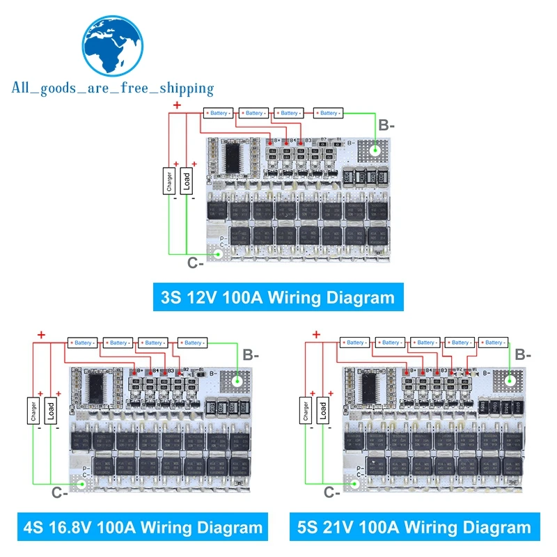 Защитная печатная плата 3s/4s/5s Bms Lmo Ternary устройство для защиты литий ионных