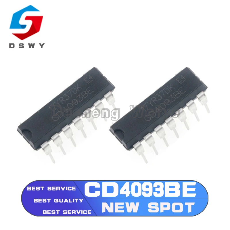 

10PCS CD4093BE HCF4093BE DIP14 CD4093 DIP 4093 DIP-14 4093BE New And Original IC
