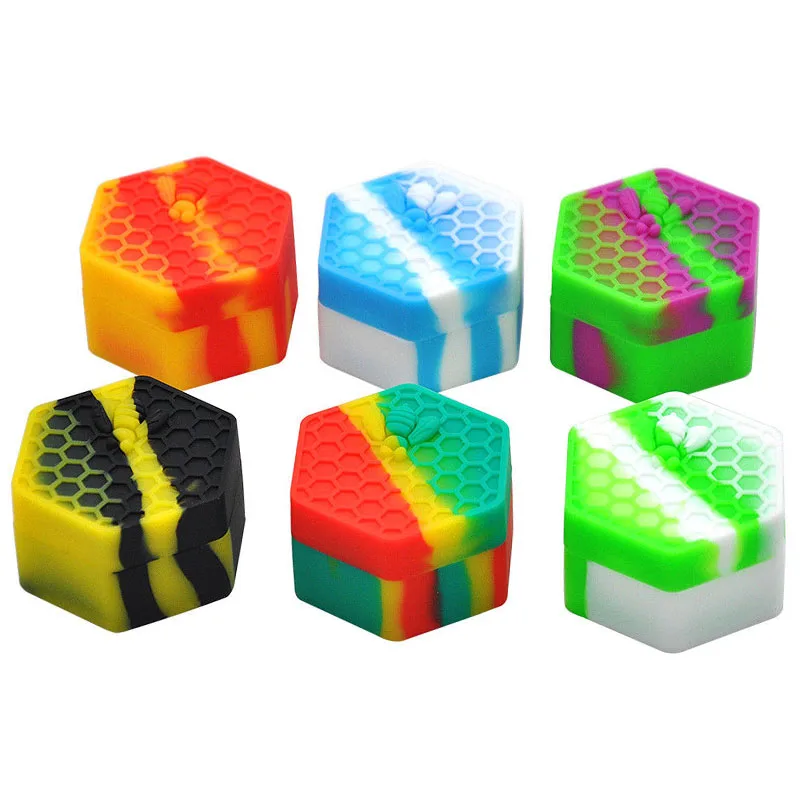 1x Портативный 26 мл антипригарный шестигранный силиконовый контейнер для