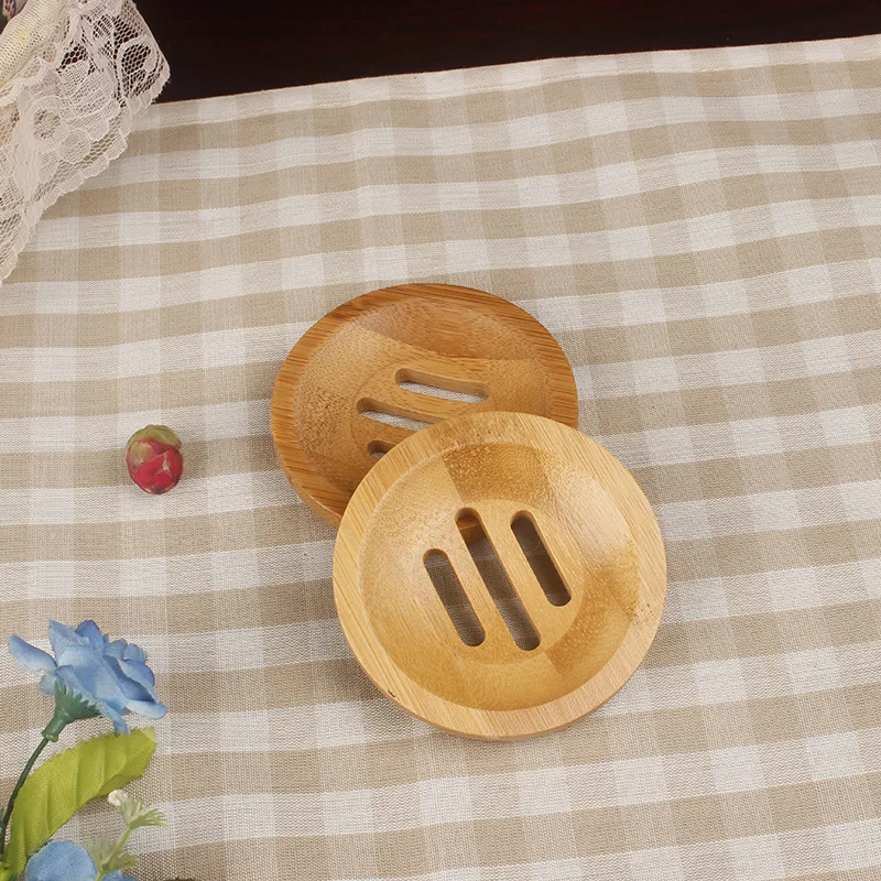 1 шт., натуральная бамбуковая мыльница, круглая форма, для кухни, ванной, мыльница, держатель, ручная работа, для ванной комнаты, подставка для мыла, коробка для хранения