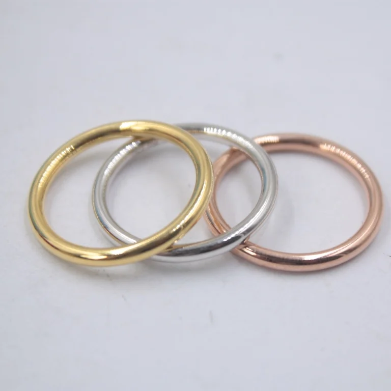 Женское гладкое кольцо из чистого розового золота 18 К подарочное обручальное с