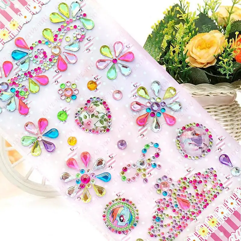 New Acrylic Crystal sticker Butterfly Stickers Diy Decals Accessories Mobile phone Laptop decoration Children Toys | Игрушки и хобби