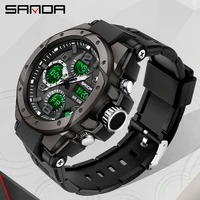 fashion sanad top brand luxury mens military sports watch 5atm waterproof quartz watch men s shock male clock relogio masculino