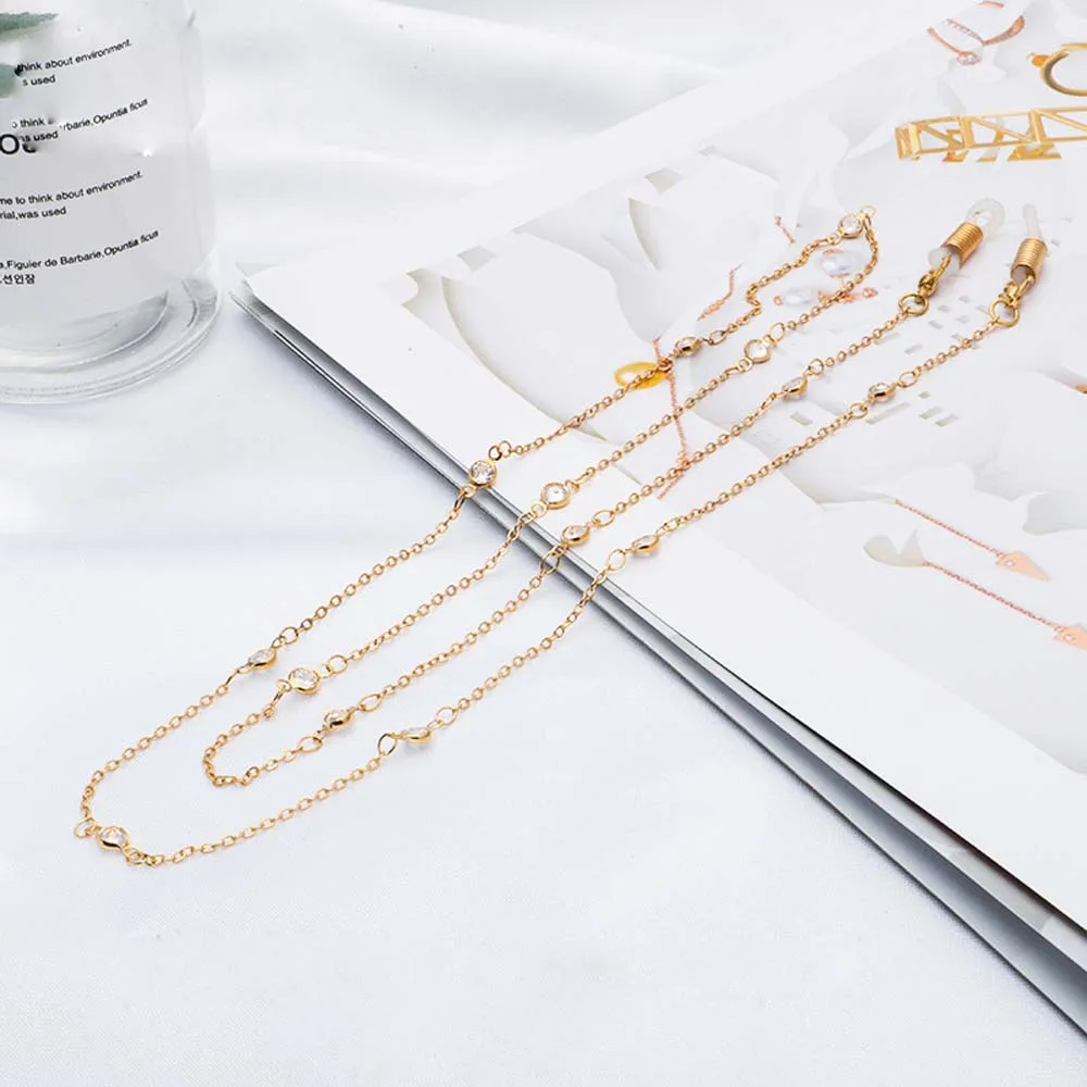 Золотая звеньевая цепь для очков шнур аксессуары чтения ремешок солнцезащитных