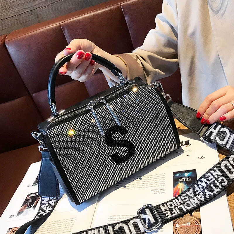 

Diamond-studded Small Square Bag 2021 New Trendy Fashion Messenger Women's All-match High-end Single Shoulder Handbags Torebki