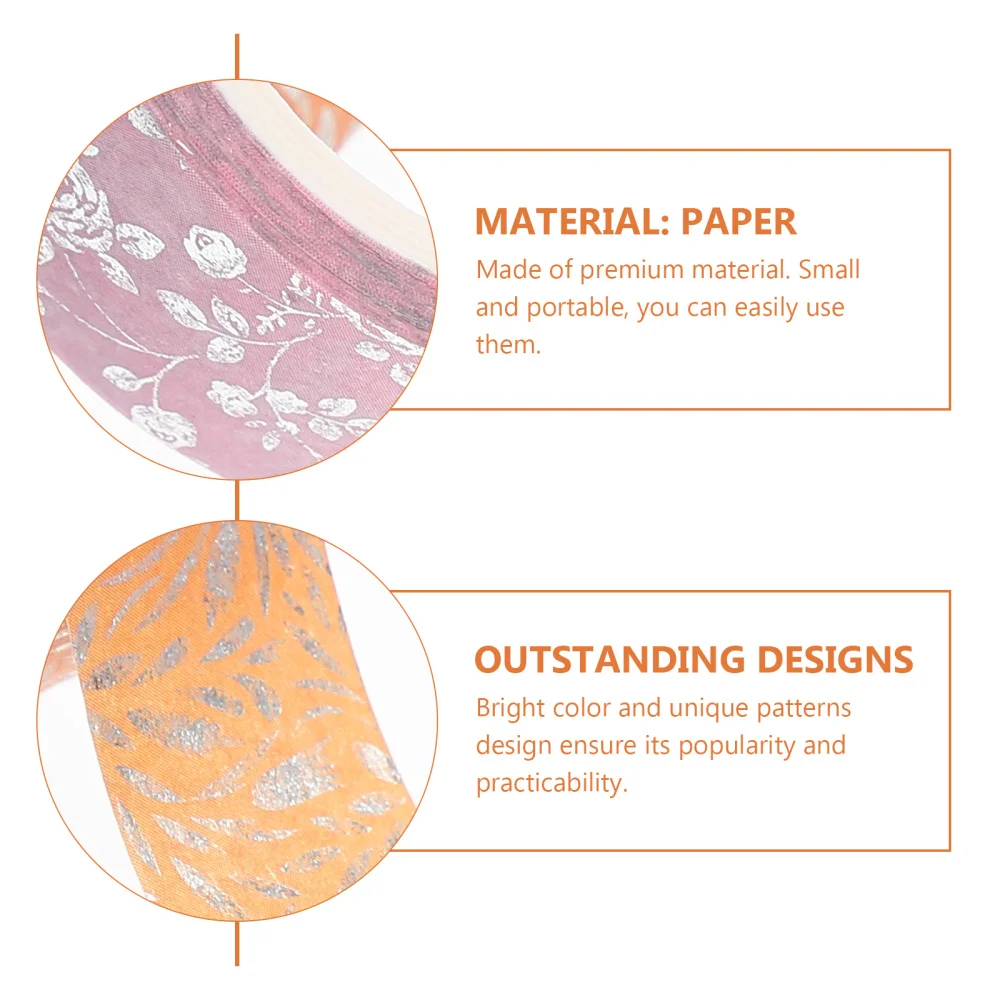 

6 Rolls Decorative Paper Tape Scrapbook Crafting Gift Box Wrapping Paper Tape