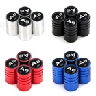 4 шт., автомобильный дизайн цинковый сплав Анти-кражи спортивные вентиля покрышек легковых автомобилей, Кепки s колеса покрышки шины для остановки воздуха Кепки воздухонепроницаемые крышки для AUDI A6