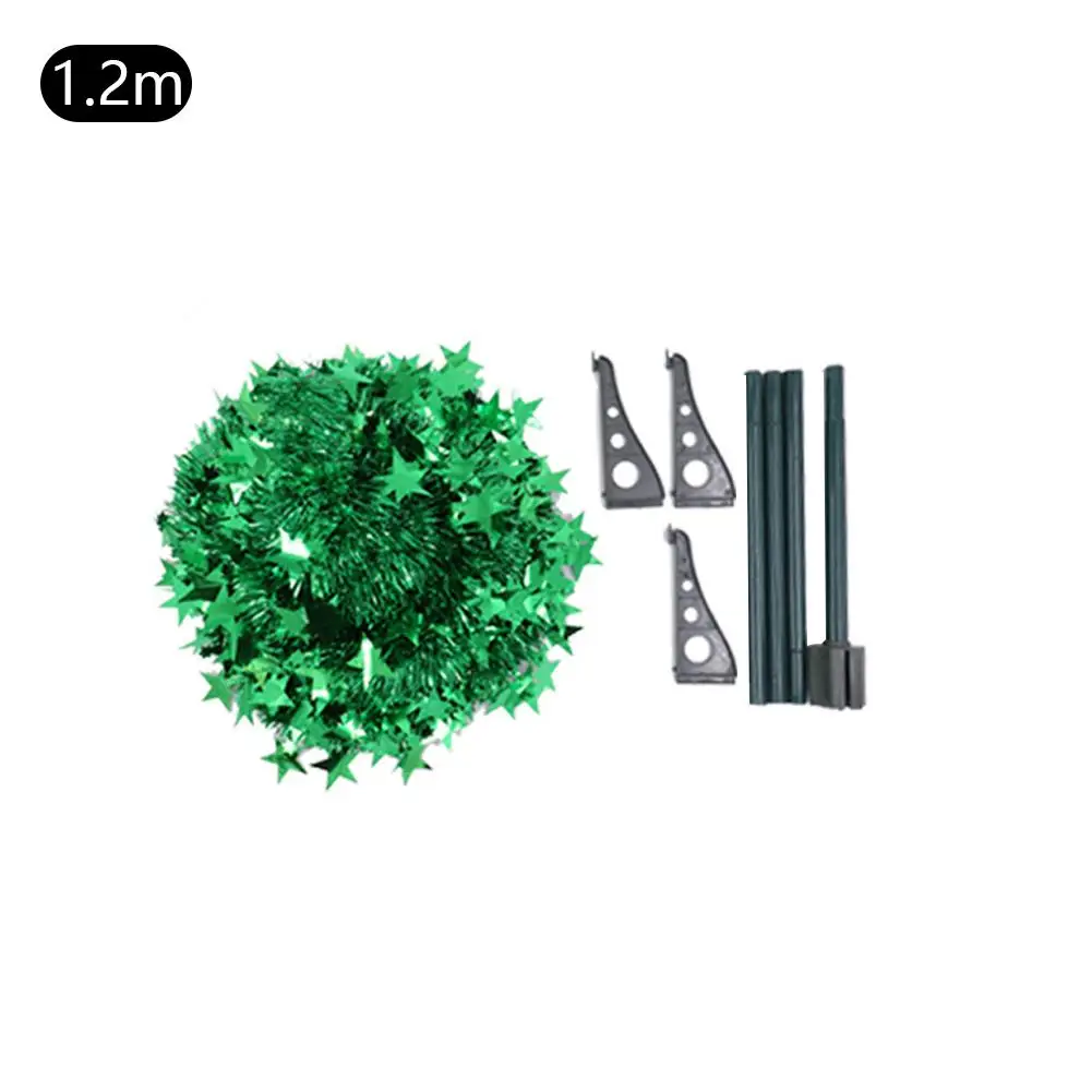 Green Pop Up Christmas Tinsel Tree With Stand Gorgeous Collapsible Artificial Christmas Tree For Christmas Decorations 1.2M 1.5M
