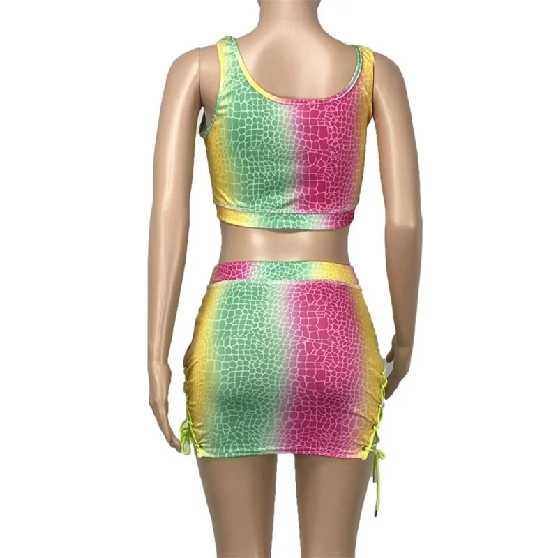 Женское летнее платье со змеиным принтом с открытыми плечами и поясом | Женская