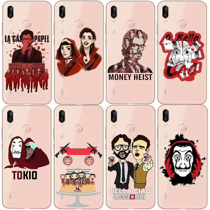 La casa de papel Tokio испанский ТВ прозрачный мягкий Силиконовый ТПУ чехол для телефона