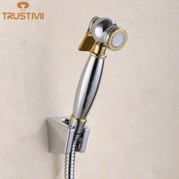 brass portable bidet sprayer toilet anal shower attachment bathroom sink faucet set kit premium spray gold