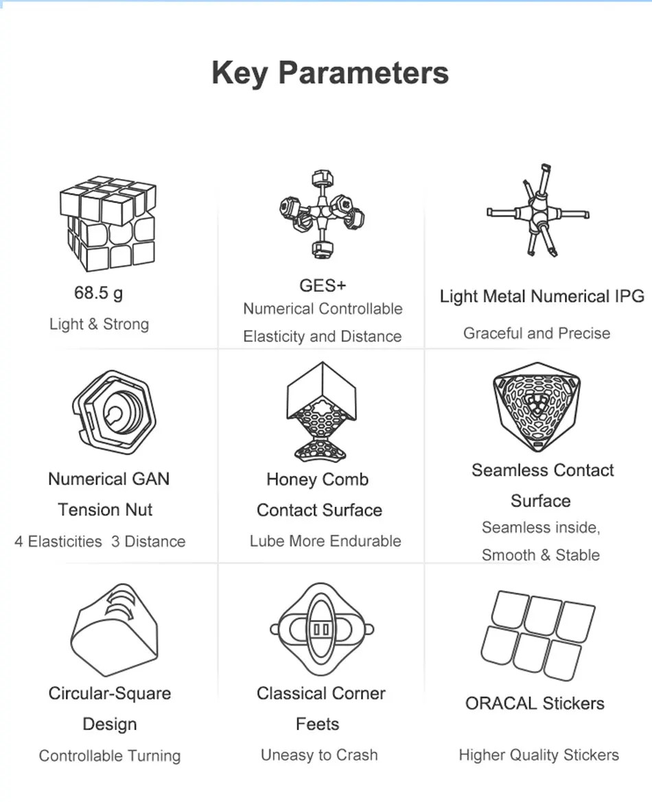 Gan354M 3x3x3 Магнитный куб Gan356 air SM X R S GAN XS RS 356 354 RSC GAN354 M 3x3 магический скоростной куб, развивающие игрушки