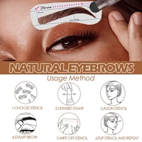 dropshipping new eyebrow stamp shaping makeup waterproof brow powder natrual eye eyebrow stick hair line contour vip link