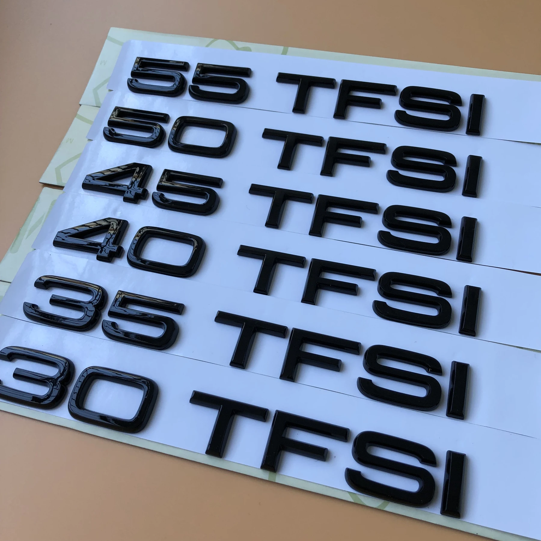 Глянцевый глянцевый черный значок с буквами заднего багажника эмблема для A1 A2 A3 A4