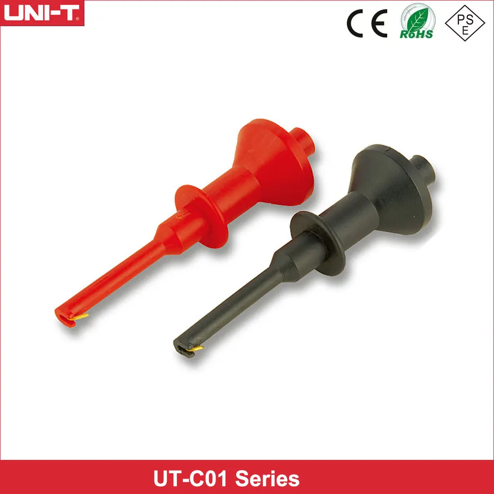 

UNI-T UT-C01 Series Multimeter Wire Lead Test Hook Clip Clamp Extension Hook Probe Testing Clip Aperture Direct Plug-in