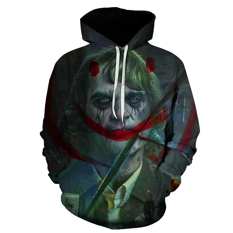 

4-14Y Cool Children Hoodies Suicide Squad Harley The Joker 3D Print Clown Sweatshirts Cool Boy Girl Kids Streetwear Hoodie