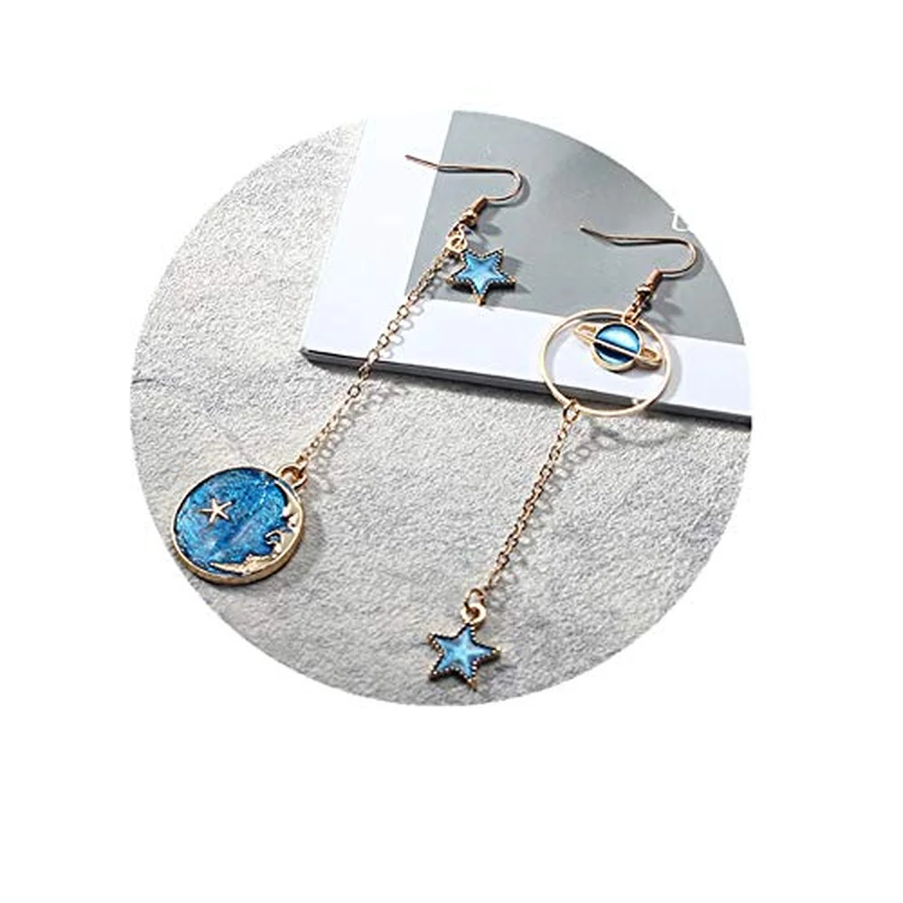 Новинка бутылочка с минеральной водой/Кола/водка/планета серьги в виде Луны и