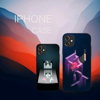 monument valley puzzle game phone case black color for iphone 13 12 mini 11 pro x xr xs max 7 8 6 6s plus se cover funda