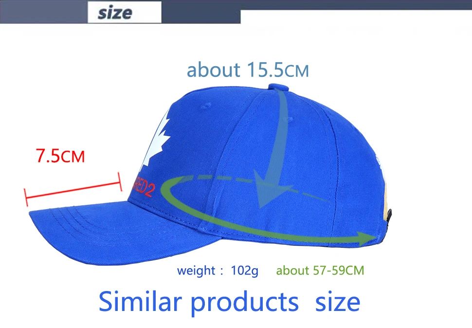 

DSQICOND2 Brand DSQ Letters High Quality Embroidery Men Baseball Cap Women Hat Casual Cap Hip Hop Cap Snapback Caps Bone Dad Hat