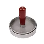 Популярная Высококачественная круглая форма из алюминиевого сплава сделай сам пресс для бургеров, мяса, гамбургеров с пластиковой ручкой, ручное антипригарное покрытие