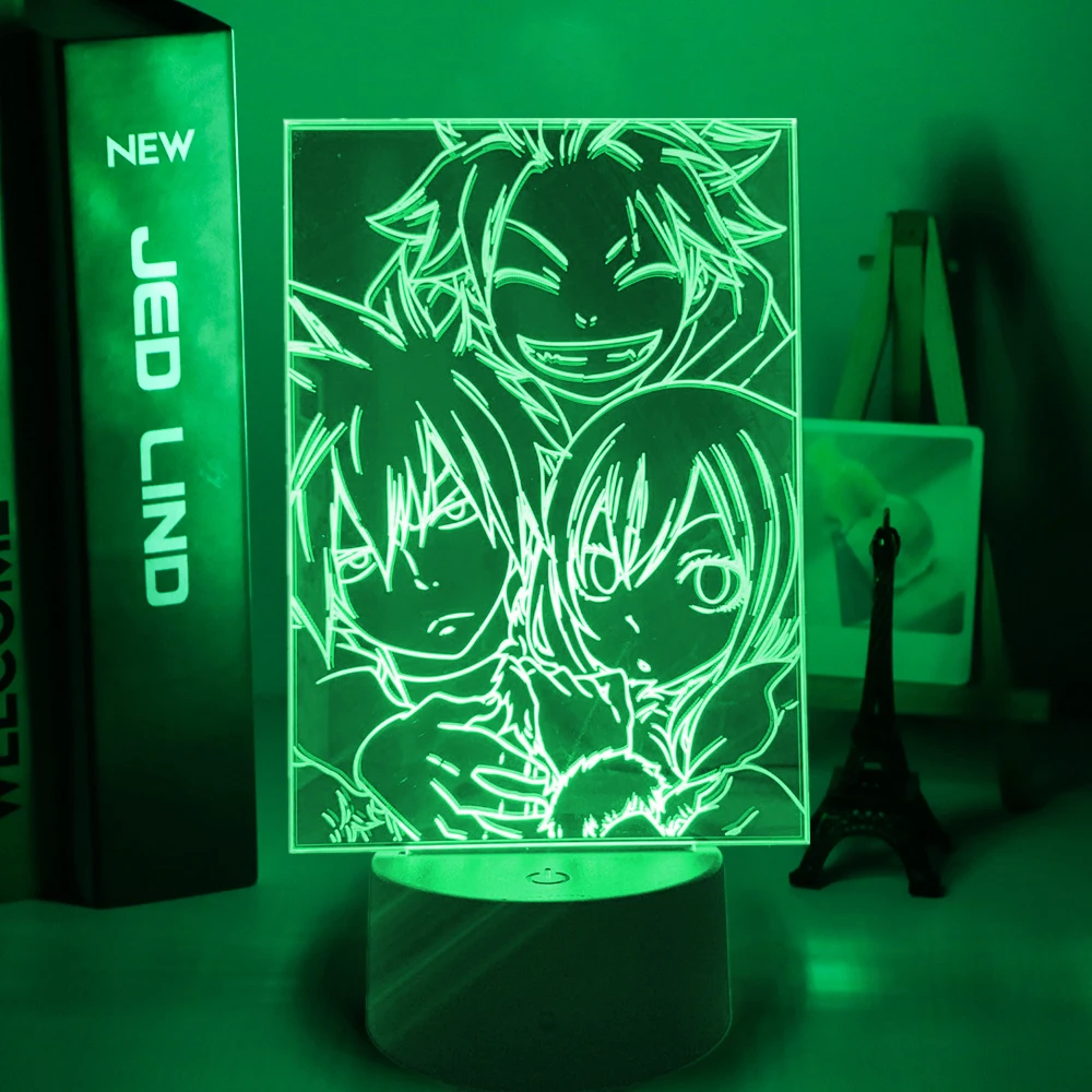 Светодиодный ночник сказочного хвоста Нацу Драгнил и Эрза Скарлет с сенсорным