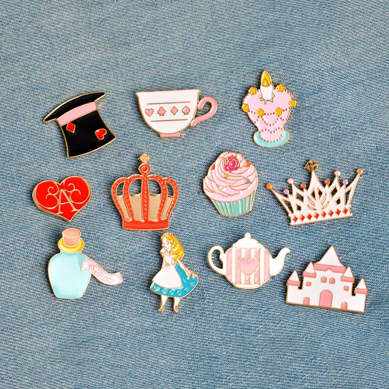 MuHan мультяшная Милая Волшебная Шляпа замок чашка чайник капли масла брошь