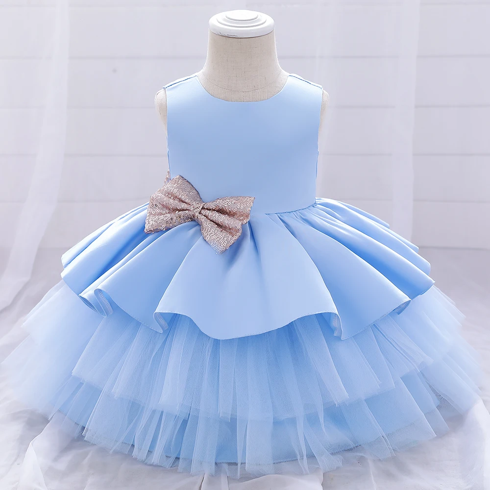 Infant Girl Dresses Girl Ball Gown Tutu Princess Dress Sequin Bow Baby Girl Dress 1st Birthday  Party Dress Wedding Girl Dresses