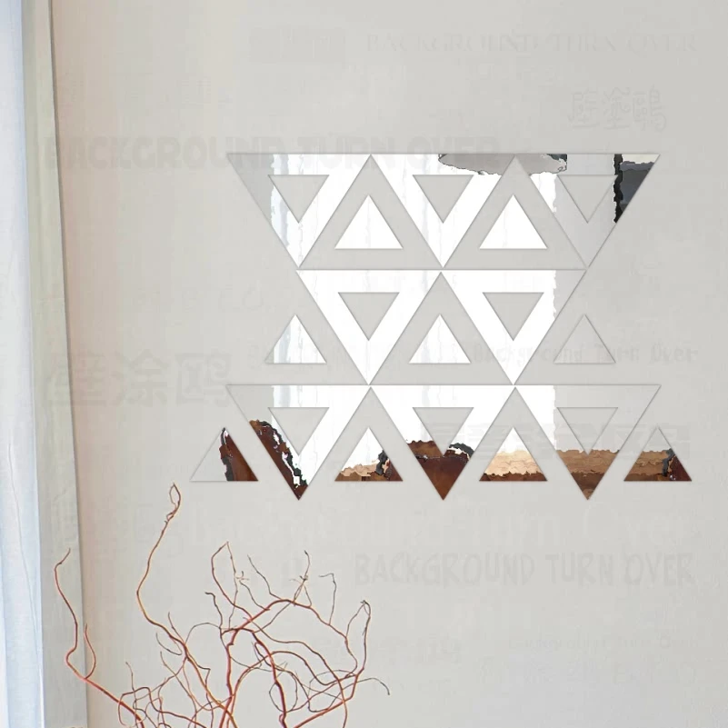 Зеркальные наклейки настенные украшение для комнаты декор ванной 3D полые