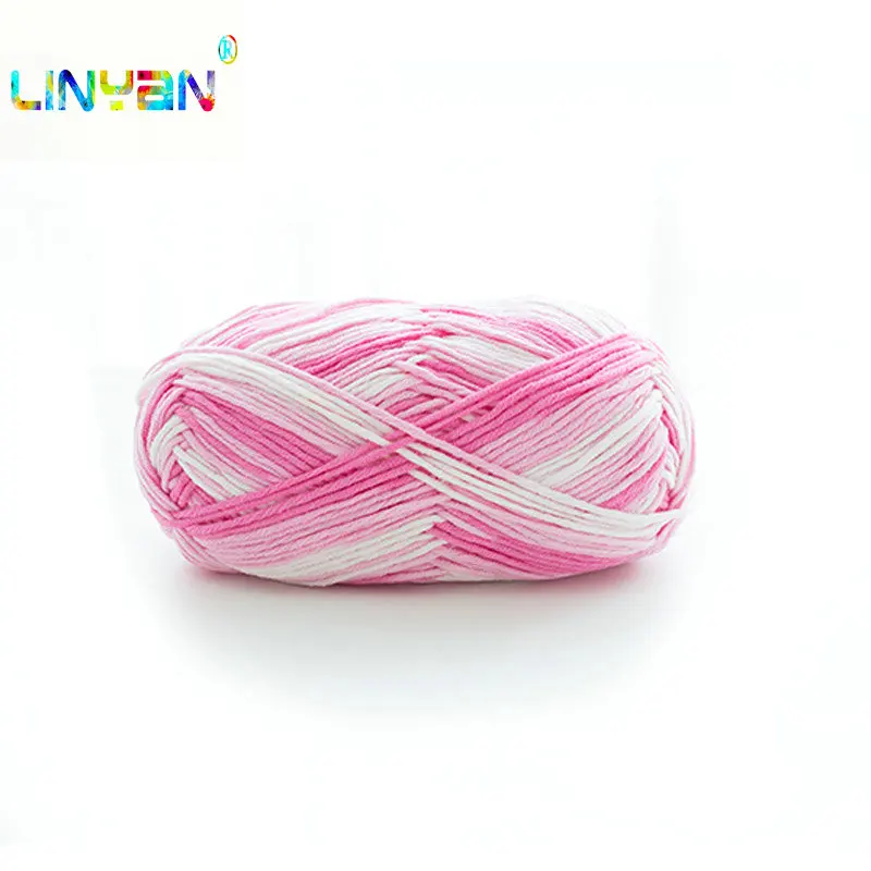 6 шариков * 100 г хлопковое волокно вязание крючком пряжа для вязания нить шерсть